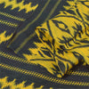 Sanskriti Vintage Sarees Yellow/Black Pure Silk Ikat Printed Sari 6+yd Fabric