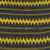 Sanskriti Vintage Sarees Yellow/Black Pure Silk Ikat Printed Sari 6+yd Fabric