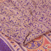 Sanskriti Vintage Sarees Purple 100% Pure Silk Printed Sari 5+yd Craft Fabric