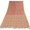 Sanskriti Vintage Sarees Pink Baluchari Woven Pure Silk Sari 5+yd Craft Fabric