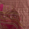 Sanskriti Vintage Sarees From India Pink Pure Silk Print Sari 5+yd Craft Fabric