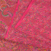 Sanskriti Vintage Sarees Blush Pink Pure Silk Printed Sari 5+yd Craft Fabric