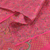 Sanskriti Vintage Sarees Blush Pink Pure Silk Printed Sari 5+yd Craft Fabric