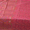 Sanskriti Vintage Sarees Blush Pink Pure Silk Printed Sari 5+yd Craft Fabric