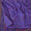 Sanskriti Vintage Sarees Purple Zari Border Pure Silk Printed Sari 6+yd Fabric