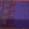 Sanskriti Vintage Sarees Purple Zari Border Pure Silk Printed Sari 6+yd Fabric