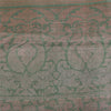 Sanskriti Vintage Sarees Green 100% Pure Silk Printed Sari 6+yd SoftCraft Fabric