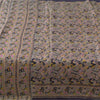 Sanskriti Vintage Sarees Gray Indian Pure Silk Printed Sari 5+yd Craft Fabric