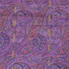 Sanskriti Vintage Sarees Purple Printed Woven Pure Silk Sari 5+yd Craft Fabric