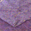 Sanskriti Vintage Sarees Purple Printed Woven Pure Silk Sari 5+yd Craft Fabric