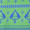 Sanskriti Vintage Sarees Green/Blue Pure Silk Printed Sari 5+yd Craft Fabric