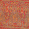 Sanskriti Vintage Sarees Cream/Red 100% Pure Silk Printed Sari 5+yd Craft Fabric