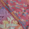 Sanskriti Vintage Sarees Indian Multi Pure Crepe Silk Printed Sari Craft Fabric