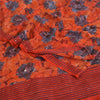 Sanskriti Vintage Red Sarees Pure Crepe Silk Printed Mukeish Work Sari Fabric