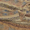 Sanskriti Vintage Sarees Multi Hand Beaded Printed Pure Crepe Sari Craft Fabric