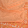 Sanskriti Vintage Sarees Peach Bandhani Print Pure Crepe Silk Sari Craft Fabric