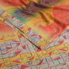 Sanskriti Vintage Sarees Multi 100% Pure Crepe Silk Printed Sari Craft Fabric