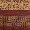 Sanskriti Vintage Sarees Peach/Red Pure Crepe Silk Printed Sari 5yd Craft Fabric