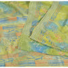 Sanskriti Vintage Sarees Green Pure Crepe Silk Printed Sari Floral Craft Fabric