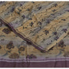 Sanskriti Vintage Sarees Multi Pure Crepe Silk Printed Sari 5yd Craft Fabric