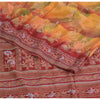 Sanskriti Vintage Sarees Multi Pure Crepe Silk Printed Sari 5yd Craft Fabric