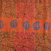 Sanskriti Vintage Sarees Rusty Orange 100% Pure Crepe Silk Printed Sari Fabric