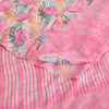 Sanskriti Vintage Sarees Pink Pure Crepe Silk Printed Sari 5yd Craft Fabric