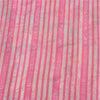 Sanskriti Vintage Sarees Pink Pure Crepe Silk Printed Sari 5yd Craft Fabric