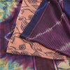 Sanskriti Vintage Sarees Pink Pure Crepe Silk Printed Sari 5yd Craft Fabric