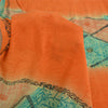 Sanskriti Vintage Sarees Multi Pure Crepe Silk Printed Sari 5yd Craft Fabric