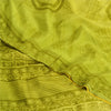 Sanskriti Vintage Sarees Yellow/Green Pure Crepe Silk Printed Sari 5yd Fabric