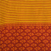 Sanskriti Vintage Sarees Yellow/Red Pure Crepe Silk Print Sari 5yd Craft Fabric