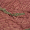 Sanskriti Vintage Sarees Dusty Red Pure Crepe Print Paint Sari 5yd Craft Fabric