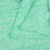 Sanskriti Vintage Sarees Sea-Green Pure Crepe Silk Printed Sari 5yd Craft Fabric