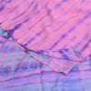 Sanskriti Vintage Sarees Purple Tie-Dye Pure Crepe Silk Sari 5yd Craft Fabric