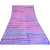 Sanskriti Vintage Sarees Purple Tie-Dye Pure Crepe Silk Sari 5yd Craft Fabric