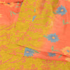 Sanskriti Vintage Sarees Pink/Yellow Pure Crepe Silk Printed Sari Craft Fabric