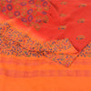 Sanskriti Vintage Sarees Red 100% Pure Crepe Silk Printed Sari 5yd Craft Fabric