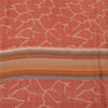 Sanskriti Vintage Sarees Pink Pure Crepe Silk Printed Sari 5yd Craft Fabric