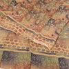 Sanskriti Vintage Sarees Peach 100%Pure Crepe Silk Printed Sari 5yd Craft Fabric