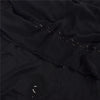 Sanskriti Vintage Sarees Black Embroidered Pure Crepe Silk Sari 5yd Craft Fabric