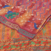 Sanskriti Vintage Sarees Embroidered Pure Crepe Silk Print Sari 5yd Craft Fabric