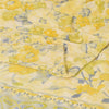 Sanskriti Vintage Sarees Pale-Yellow Pure Crepe Silk Print Sari 5yd Craft Fabric