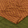 Sanskriti Vintage Sarees Orange Pure Crepe Silk Printed Sari 5yd Craft Fabric