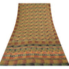 Sanskriti Vintage Sarees Multi Pure Crepe Silk Printed Sari 5yd Craft Fabric