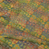 Sanskriti Vintage Sarees Multi Pure Crepe Silk Printed Sari 5yd Craft Fabric