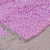 Sanskriti Vintage Sarees Purple Pure Crepe Silk Printed Sari 5yd Craft Fabric