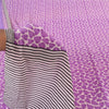 Sanskriti Vintage Sarees Purple Pure Crepe Silk Printed Sari 5yd Craft Fabric