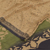 Sanskriti Vintage Sarees Light-Brown Pure Crepe Silk Print Sari 5yd Craft Fabric