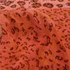 Sanskriti Vintage Sarees Peach Pure Crepe Silk Printed Sari 5+yd Craft Fabric